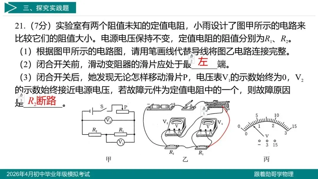 2026年4月初中毕业年级模拟考试物理试题 第24张