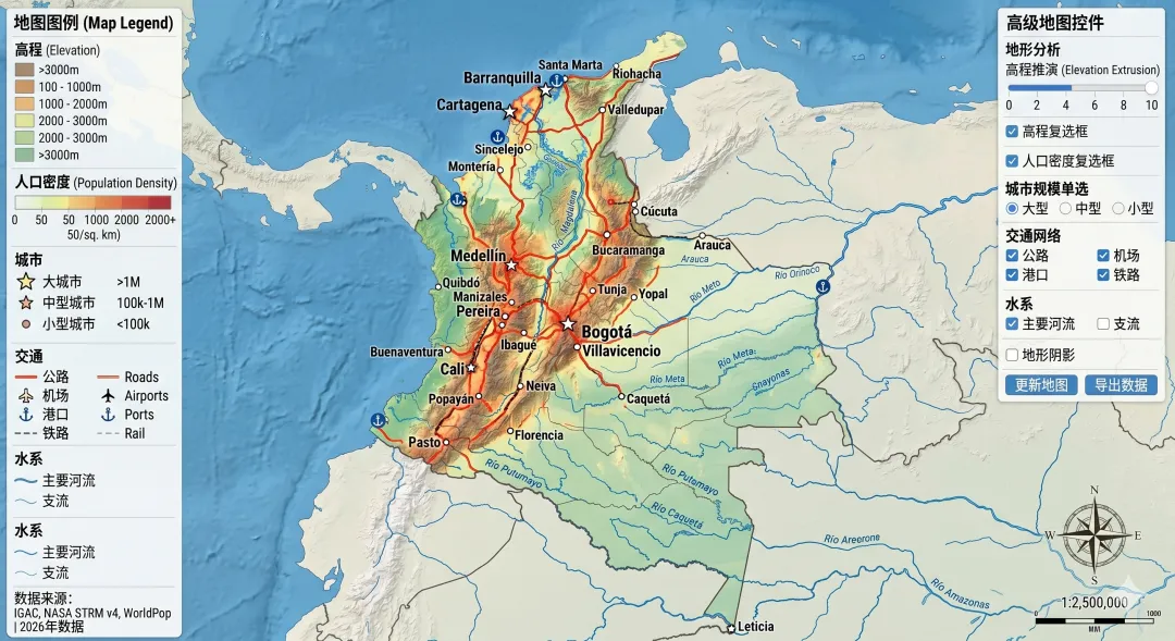 从AI制图到高考真题:深度解读哥伦比亚波哥大的地理密码 第8张