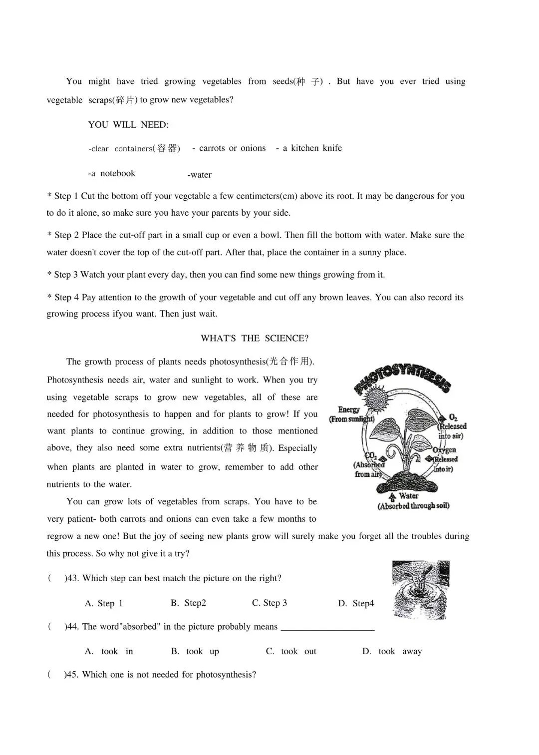 银川2026年6校中考英语一模真题试卷集锦 第24张
