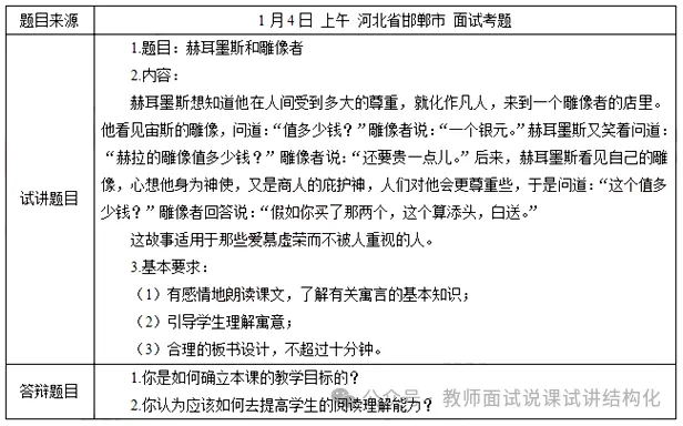 26教资面试!初中语文面试试讲真题+解析+答辩(包括12月面试) 第1张