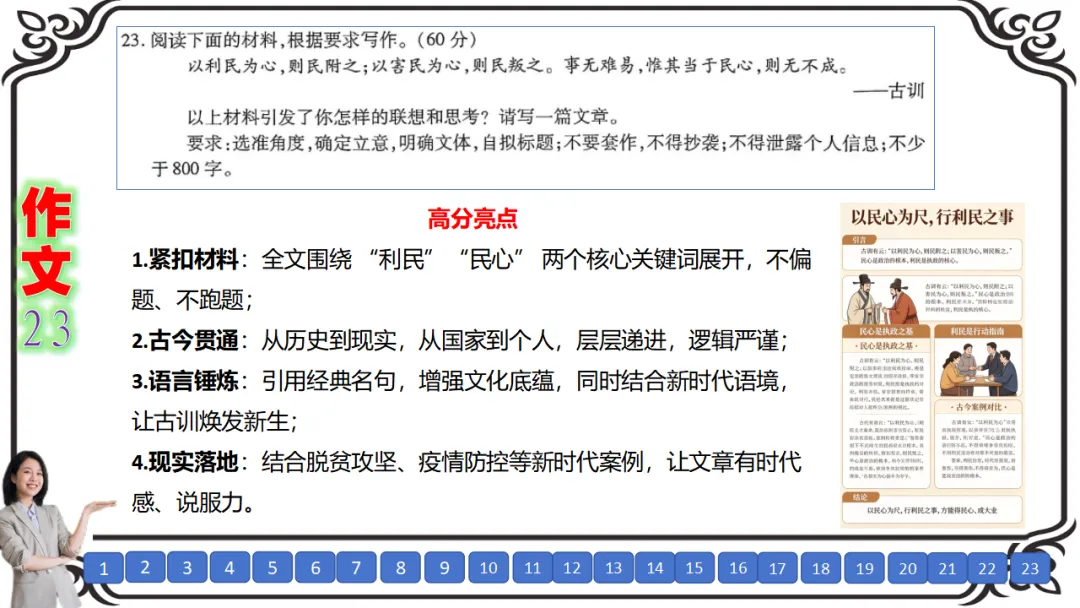 【二份好题】高中语文试题快题(试卷+答题卡+讲评课件+答案解析) 第44张