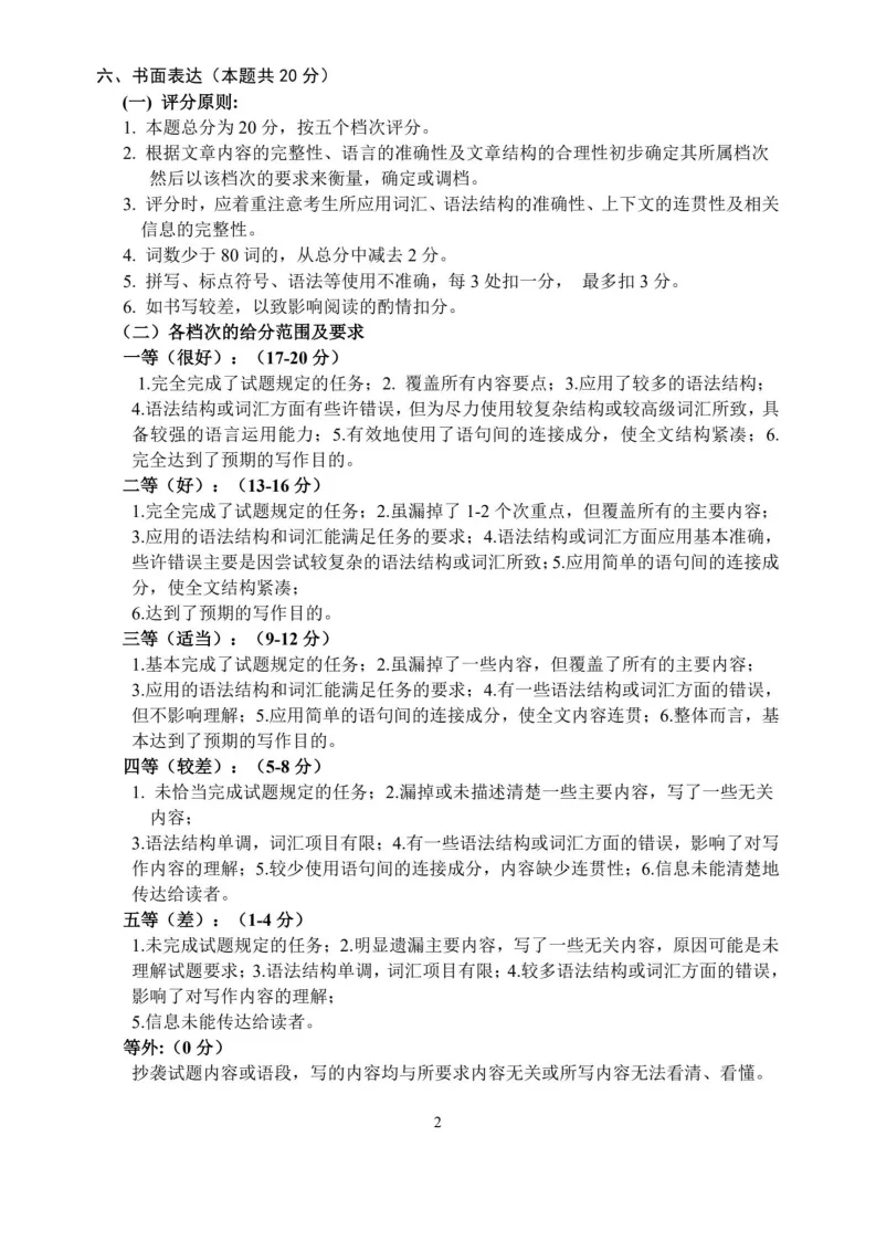 2026哈尔滨道里区九年级下英语一模 试卷+答案 第13张