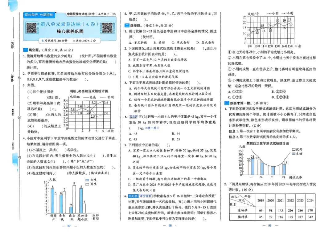 26五年级下册数学《学霸提优大试卷》含答案|电子版可打印 第37张