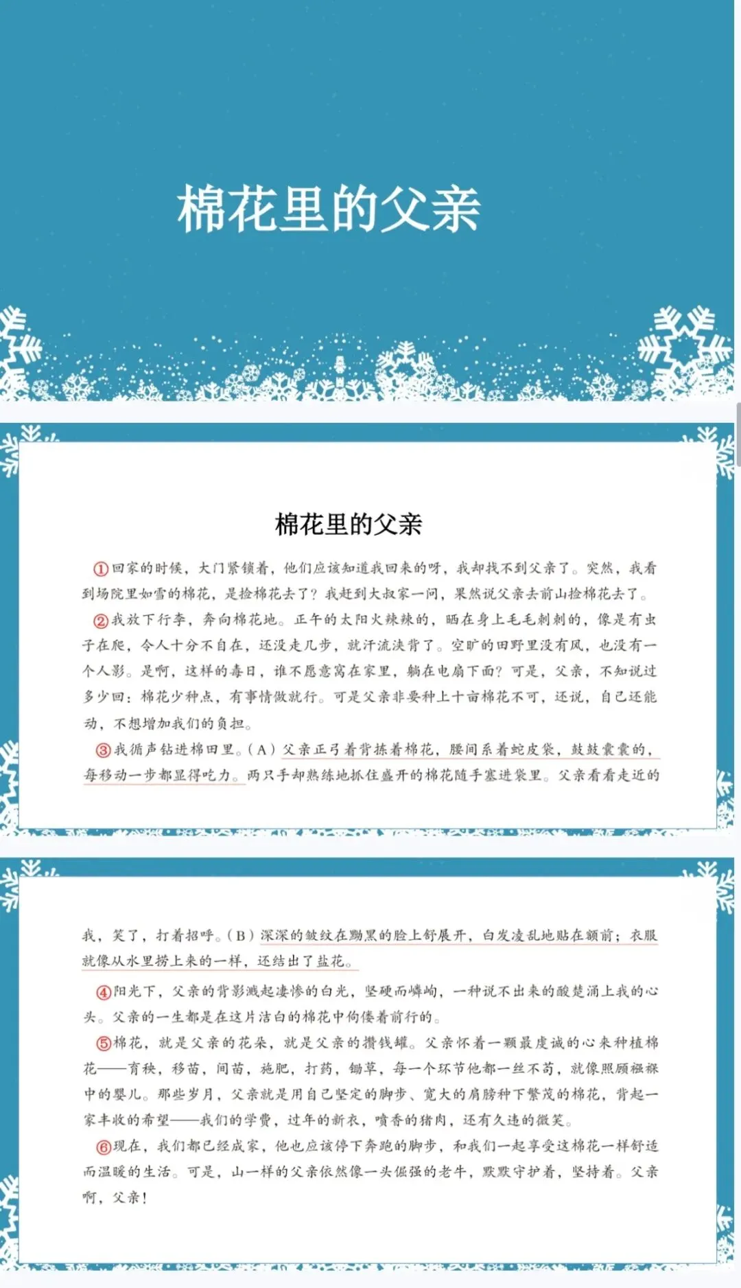 六年级下册阅读理解训练|第三单元真题演练|课件、教案、练习文档、答案文档 第6张
