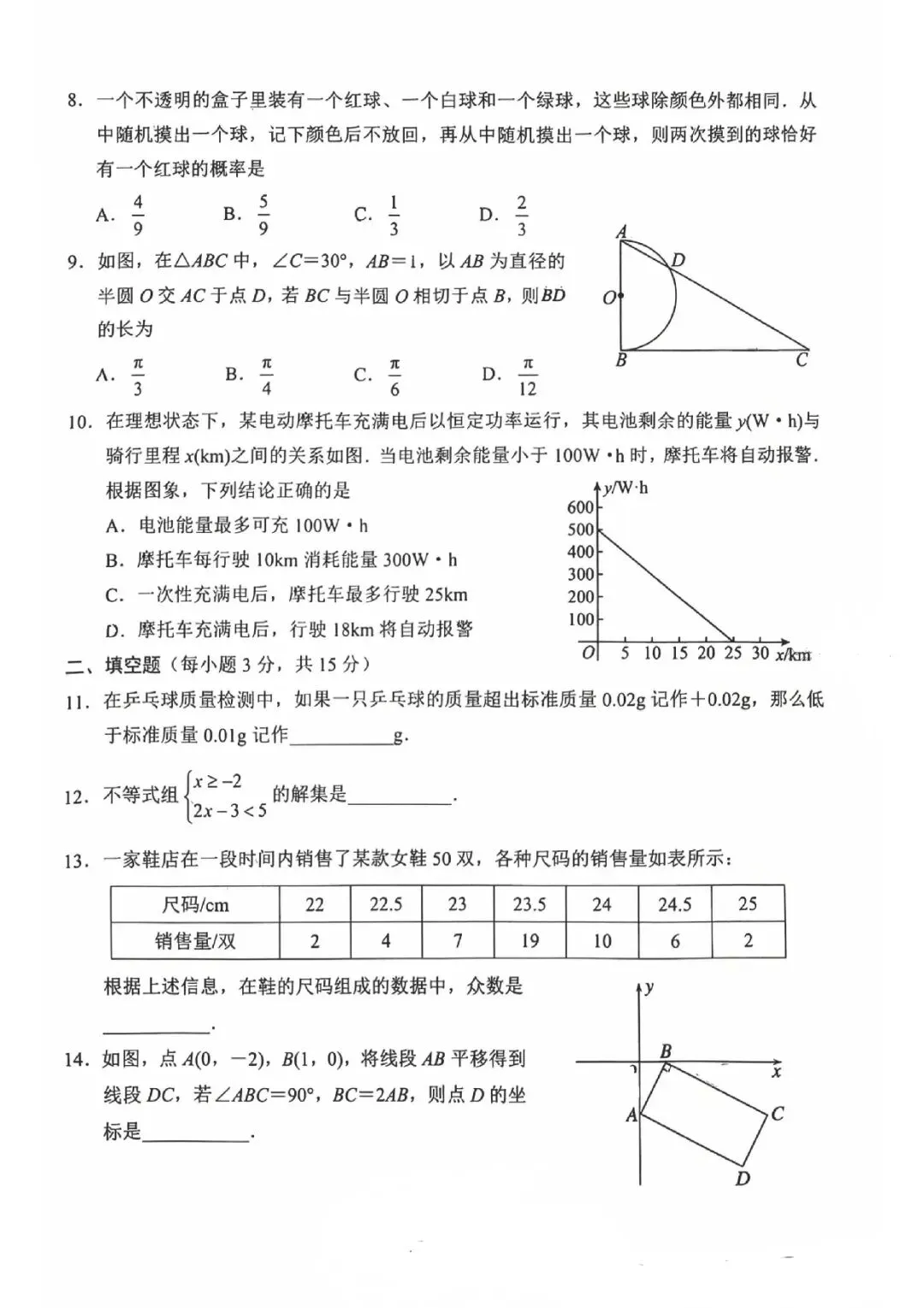 2026中考数学(社旗一模) 第2张