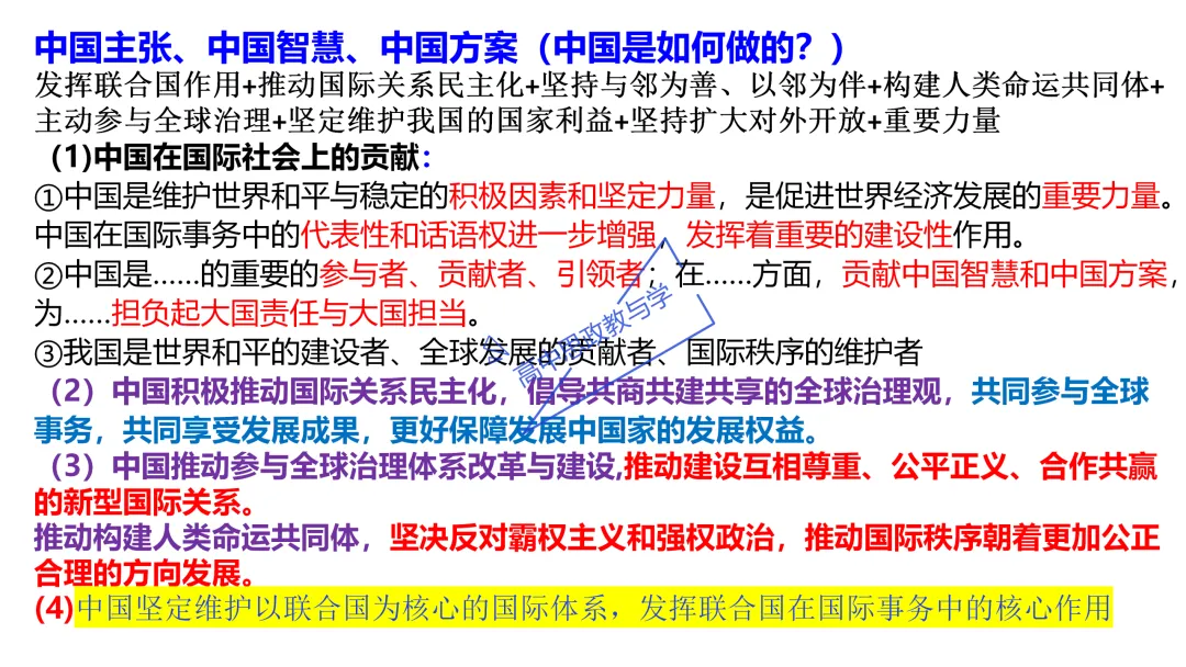 高考政治主观题答题模板与经典高考真题解析可视化--选必一《当代国际政治与经济》部分 第9张