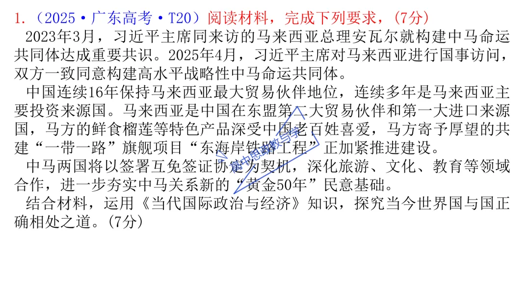 高考政治主观题答题模板与经典高考真题解析可视化--选必一《当代国际政治与经济》部分 第19张