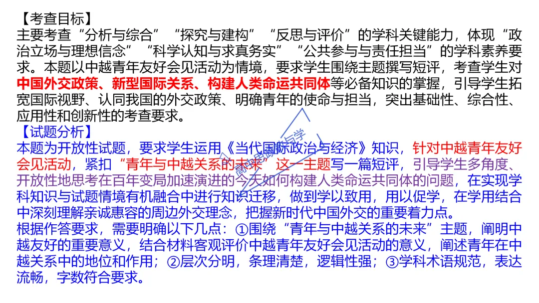 高考政治主观题答题模板与经典高考真题解析可视化--选必一《当代国际政治与经济》部分 第36张