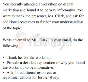 首发!2026新托福邮件写作30篇真题汇总,内附高分语料 第7张