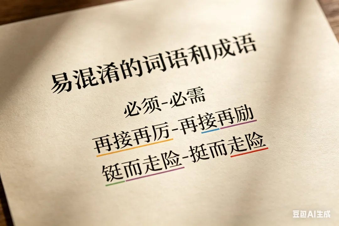 中考复习专题六:易混淆的词语和成语 第1张