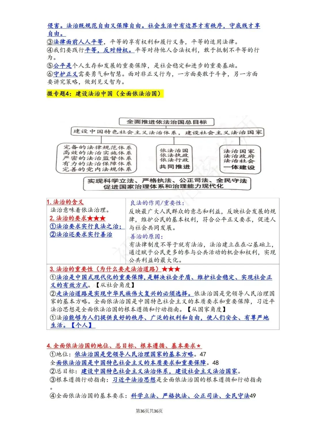 划重点!26中考道法二轮专题核心知识点必背 第6张