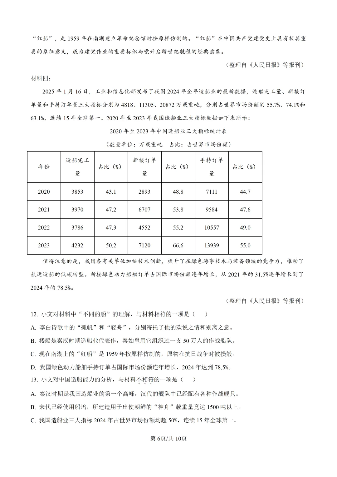 2025年广东省广州市中考语文真题及详细解析 第6张