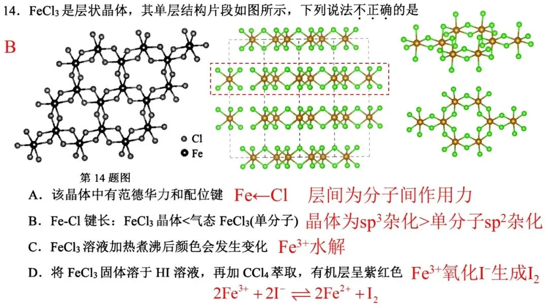 2026年4月高三温州二模化学试卷解析与讲评 第17张