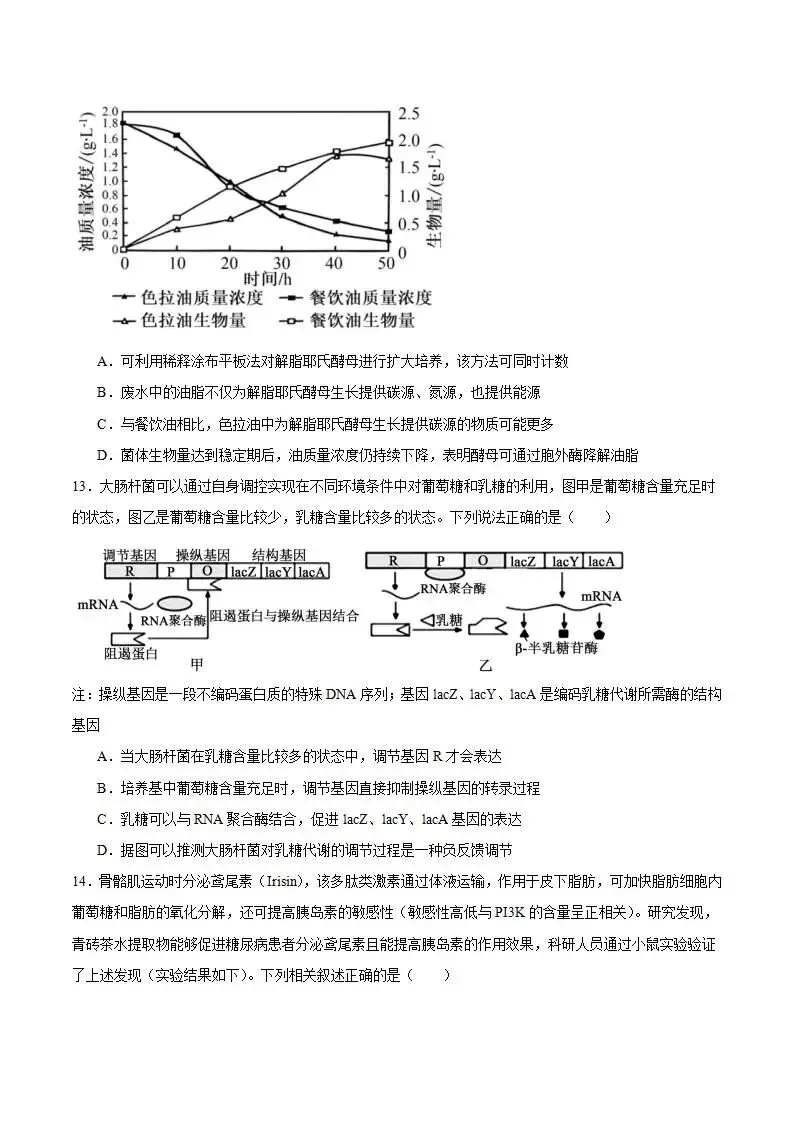 《高中试卷》四川省宜宾市普通高中2026届高三下学期第二次诊断性测试生物(含答案) 第6张