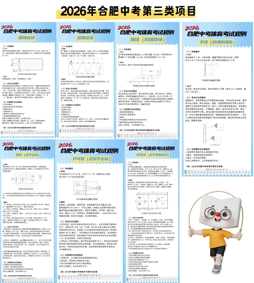 2026年合肥中考体育第2天,直击四中考场,附各项目规则和评分标准 第10张