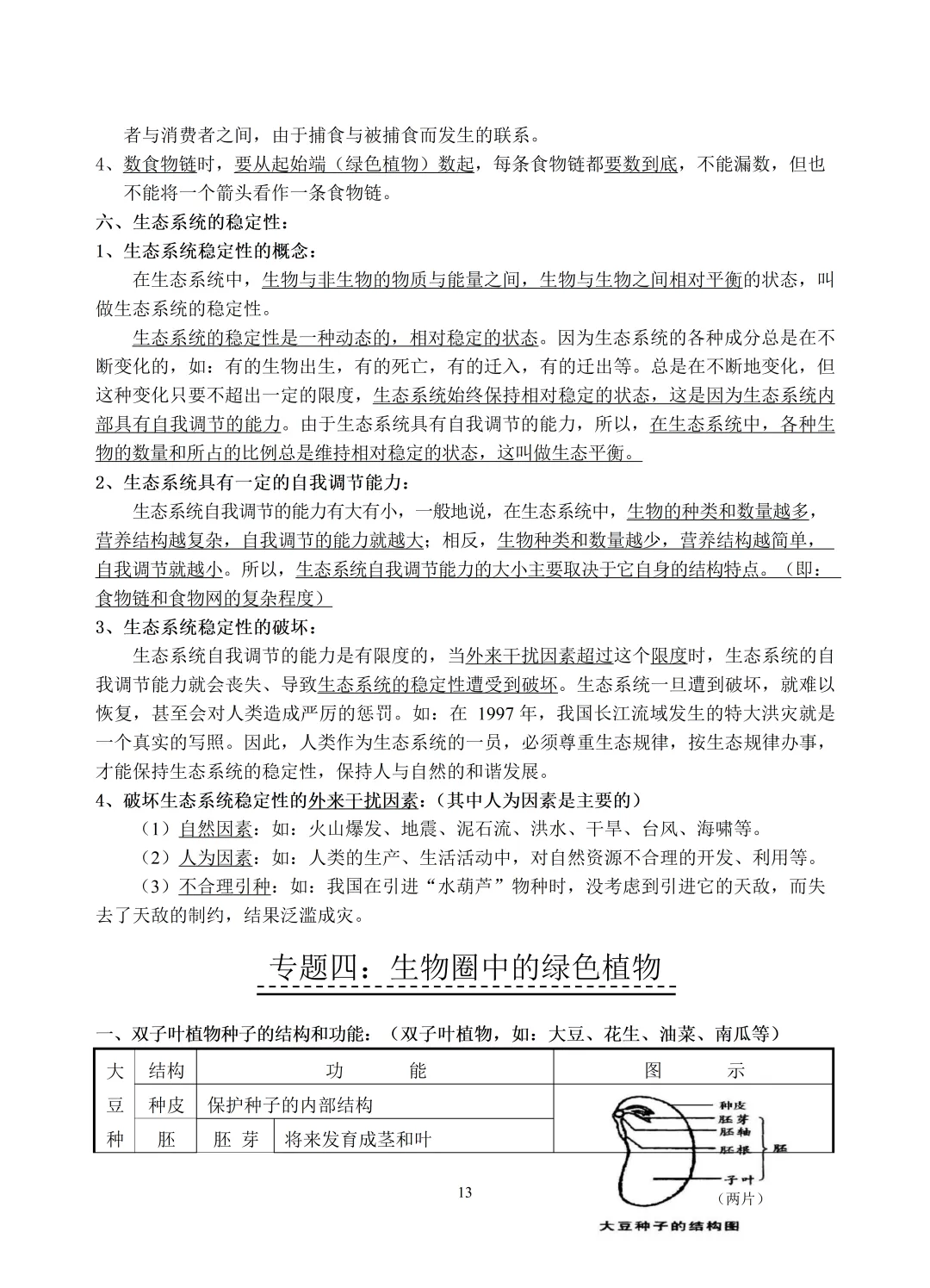 中考生物知识点总结(69页)-中考必备 第13张