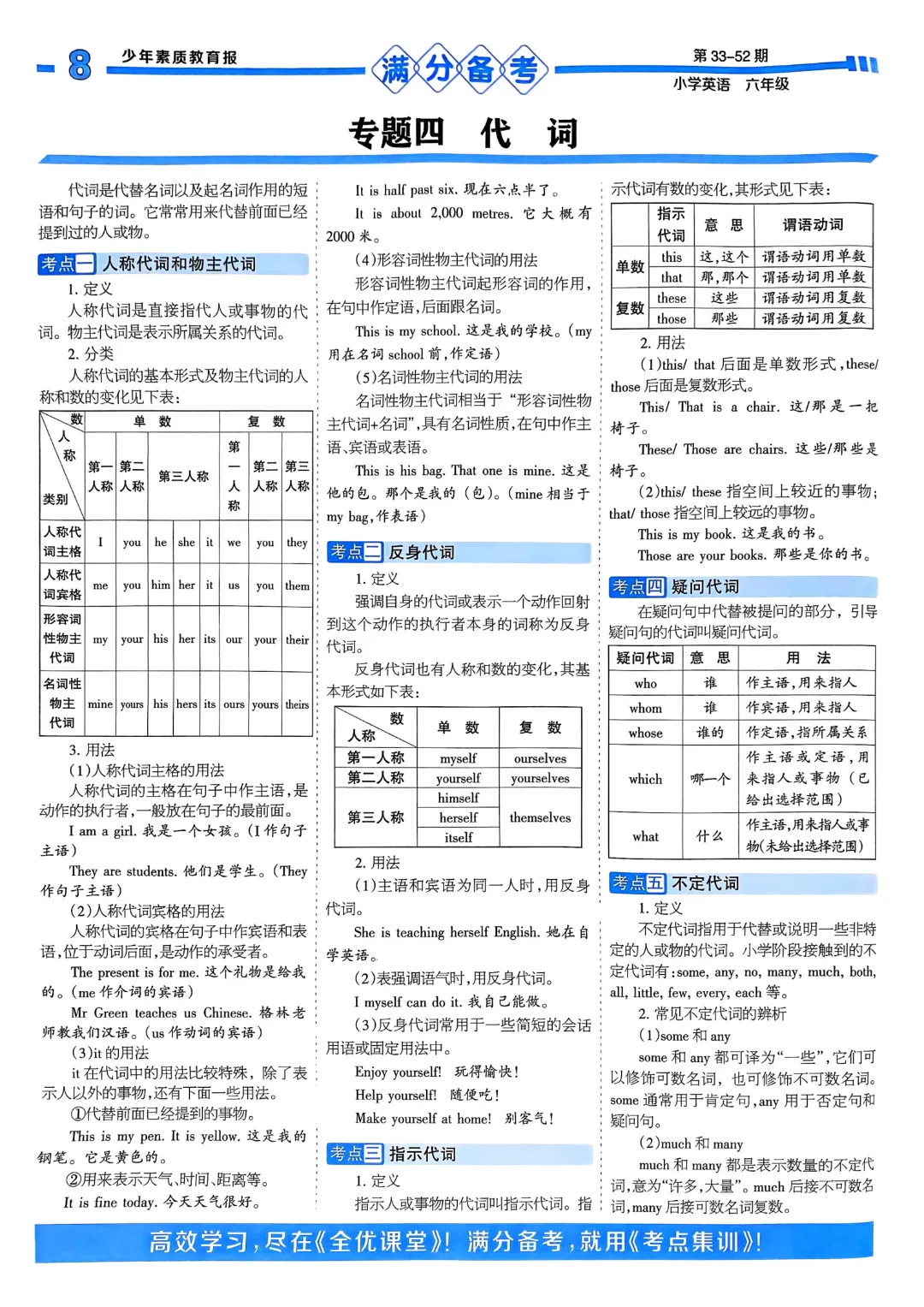 【小升初】六年级下册英语(全套模拟试卷+专题试卷)78页,完整电子版可打印 第8张