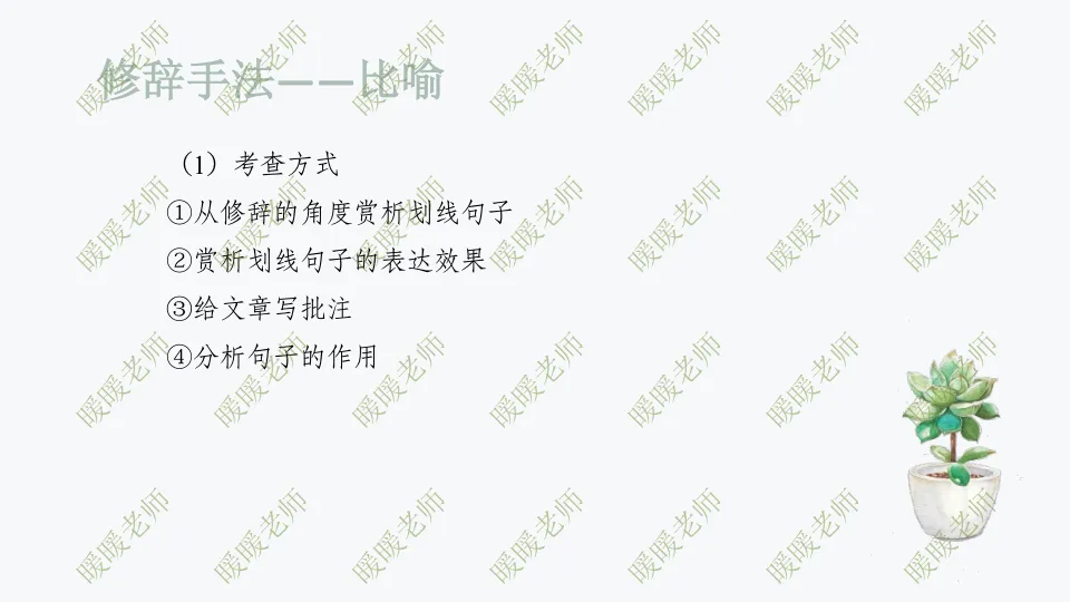 中考复习——记叙文题型与技巧-赏析类(修辞手法) 课件 202页 第4张
