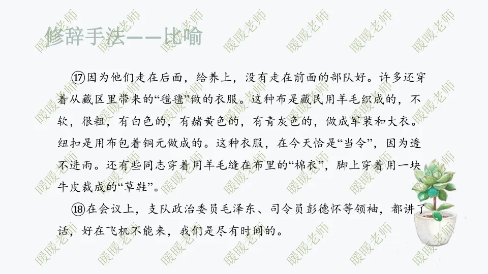 中考复习——记叙文题型与技巧-赏析类(修辞手法) 课件 202页 第16张