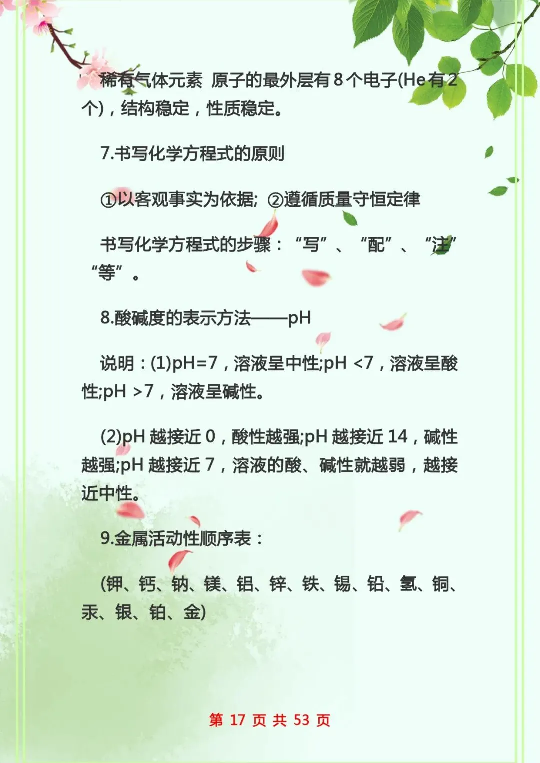 中考化学复习 | 初中化学知识点总结归纳 第17张