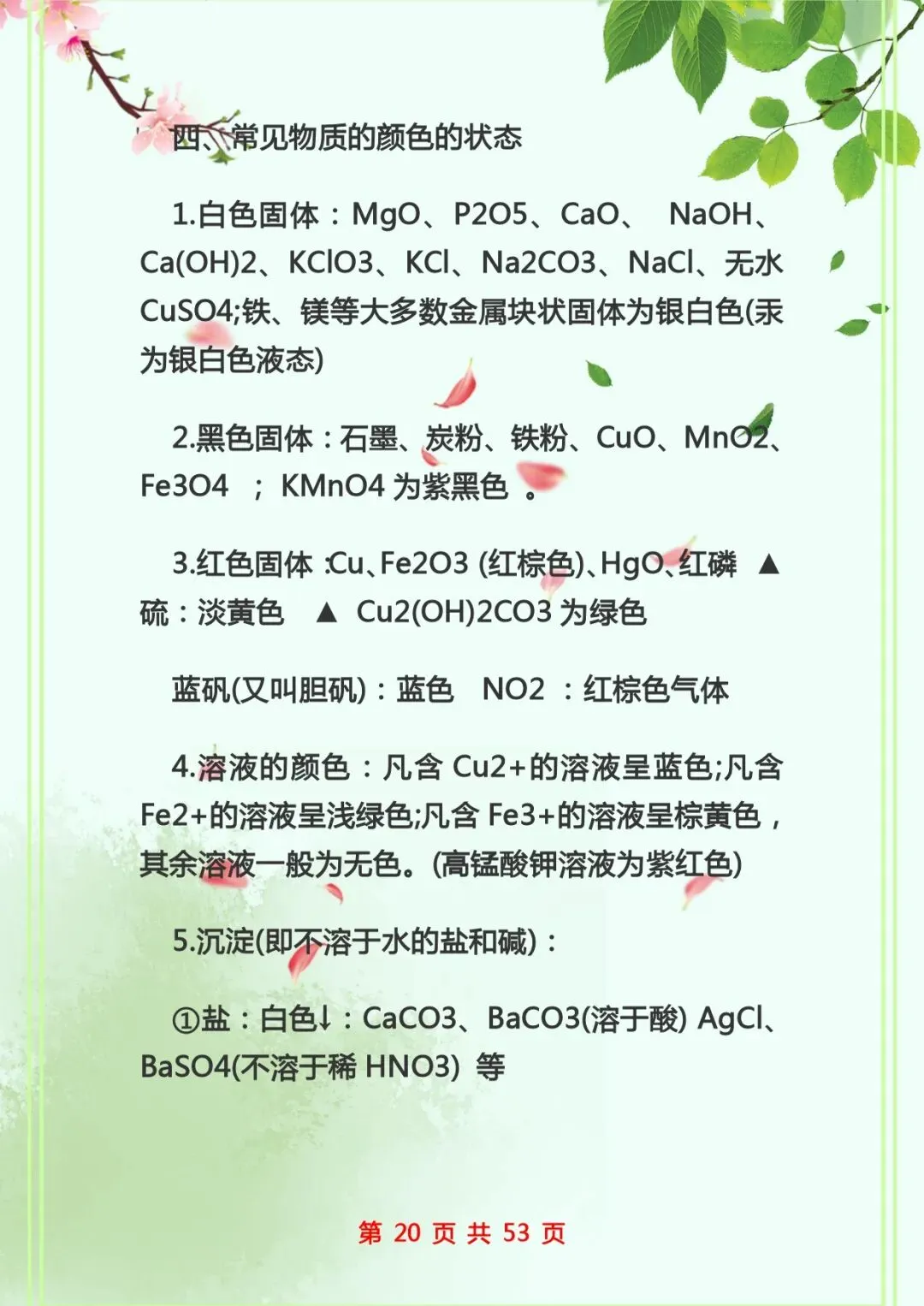 中考化学复习 | 初中化学知识点总结归纳 第20张