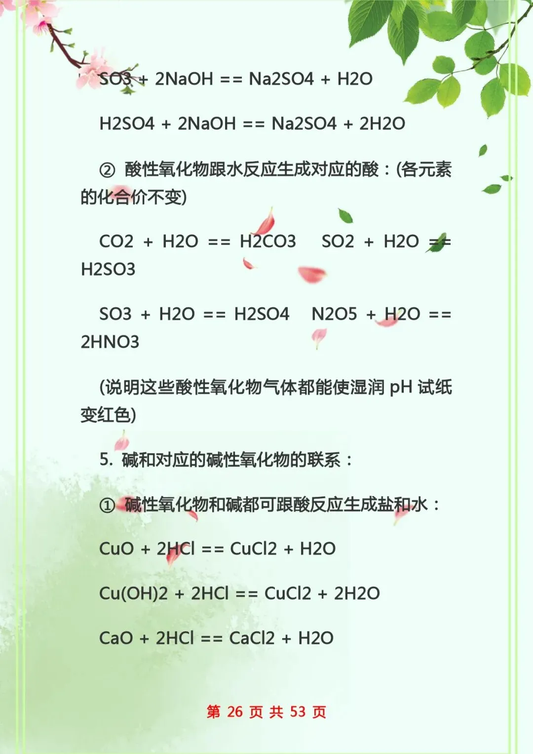 中考化学复习 | 初中化学知识点总结归纳 第26张
