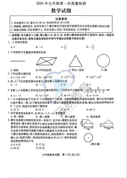含金量拉满!铜山区中考一模原题及解析整理 第3张