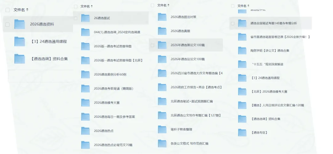 【2026遴选备考】(含历年遴选真题+26遴选网课资料+遴选经典课程等遴选网课资源+模考题)免费分享,持续更新,PDF可下载 第1张