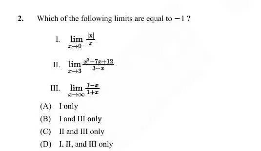 AP微积分BC第一章关键考点与典型真题解析 第9张
