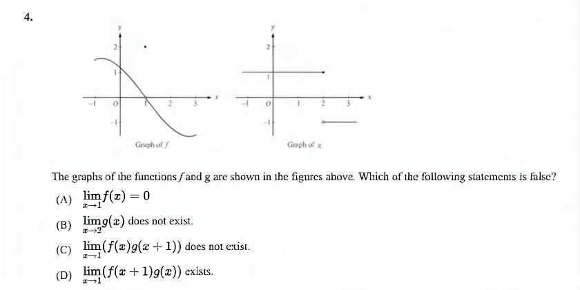 AP微积分BC第一章关键考点与典型真题解析 第18张