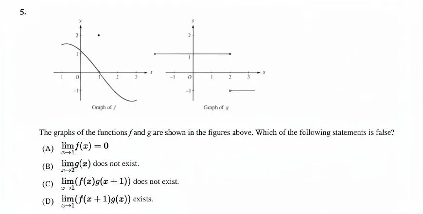 AP微积分BC第一章关键考点与典型真题解析 第23张