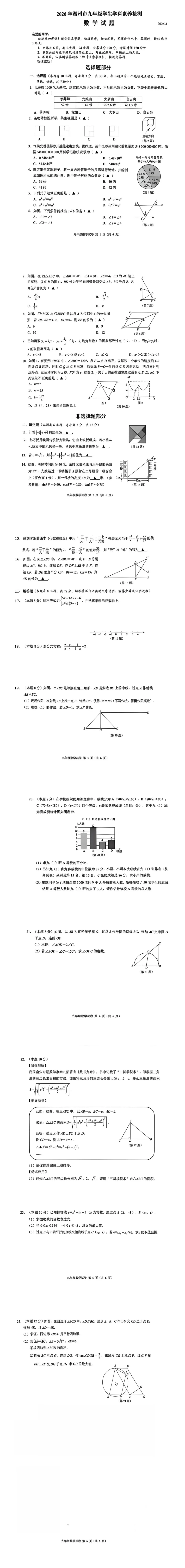 2026 温州中考一模 · 全科试卷 + 答案 | 免费领【持续更新中】 第2张
