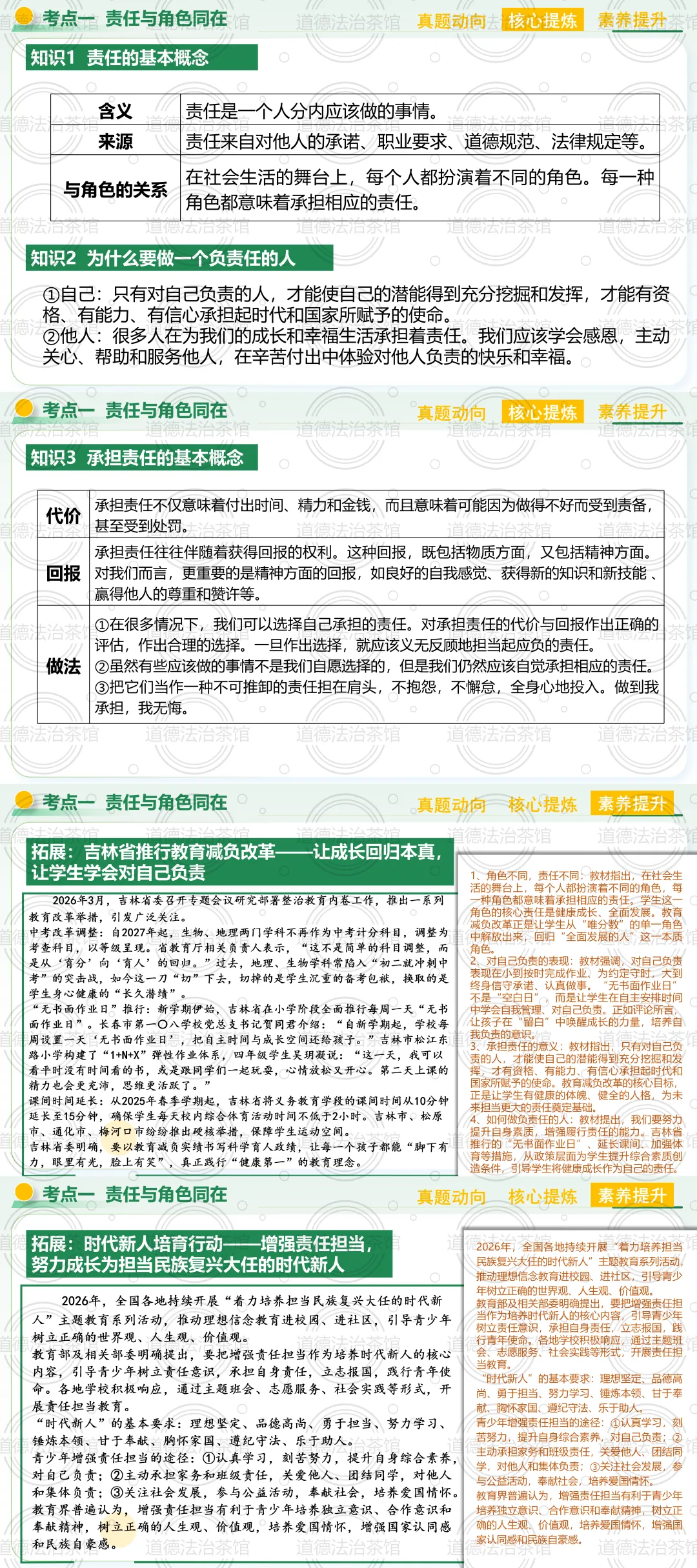 2026中考道德与法治备考必看!《社会责任》专题复习:从“责任与角色”到“奉献社会”高分密码(系列) 第6张