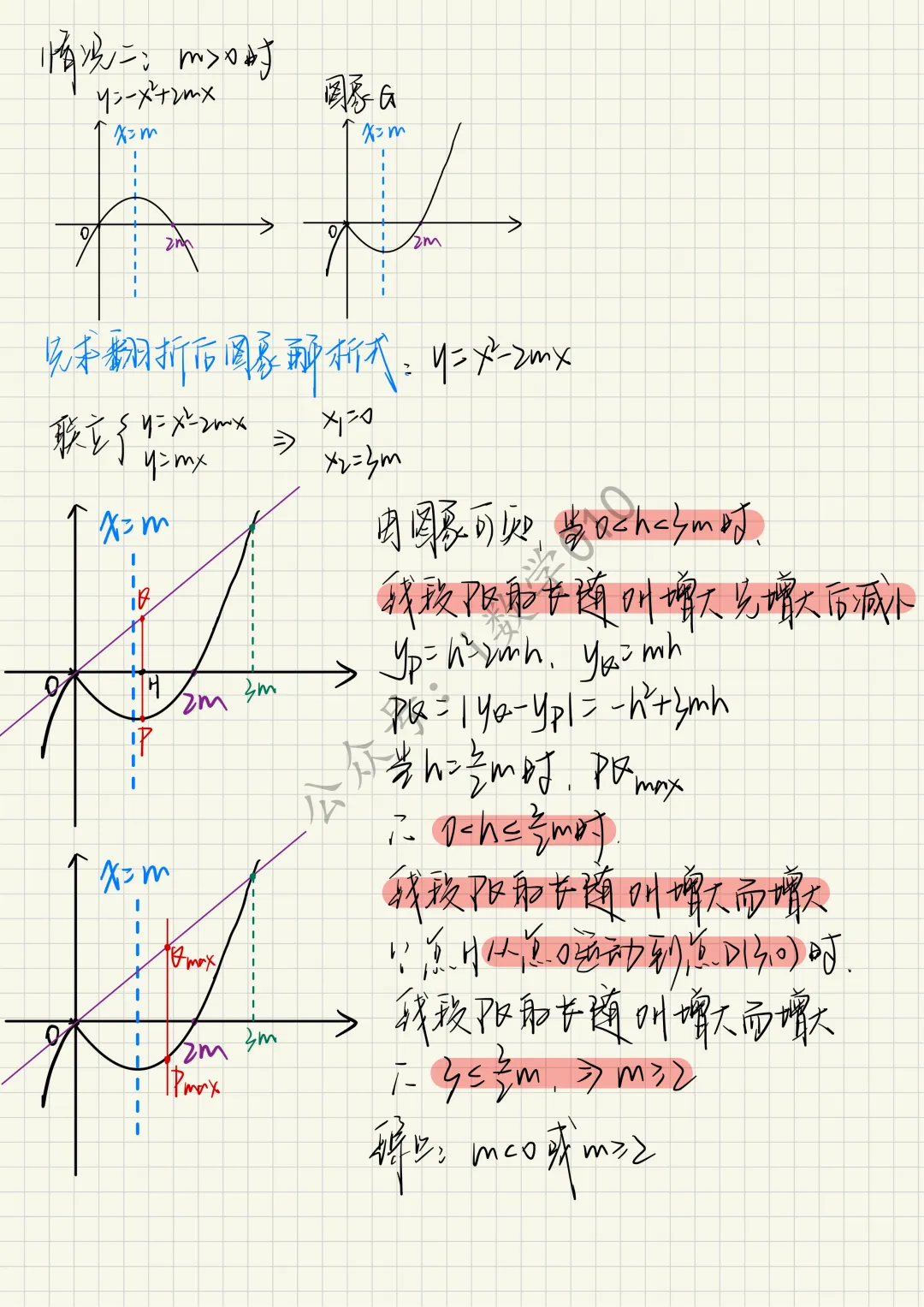 26.4初三零模真题二次函数综合题型分类与解析 第15张