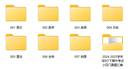 广东7下期中考试七科真题精练+小四门真题汇编 第3张