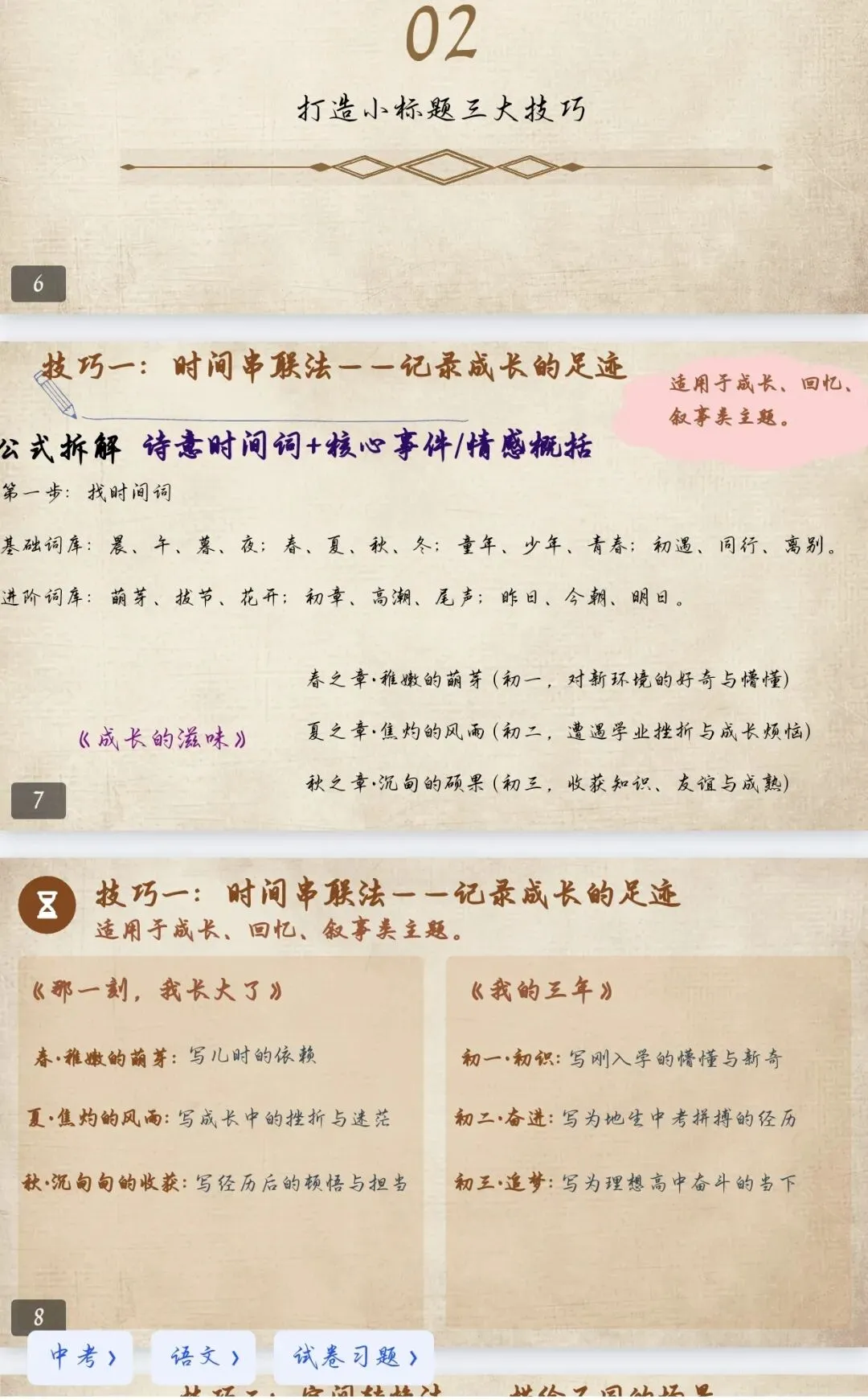 3分钟学会!中考语文作文小标题万能公式,直接抄 第3张