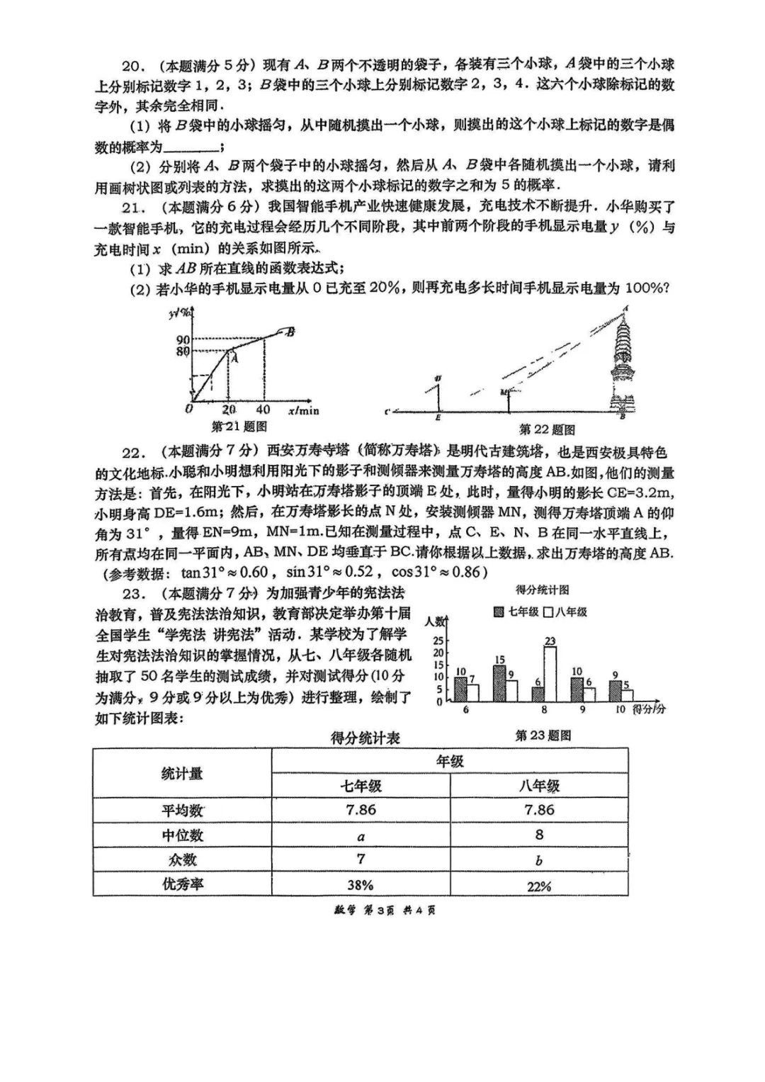 【2026高新一中第二次模考数学试卷】 第4张