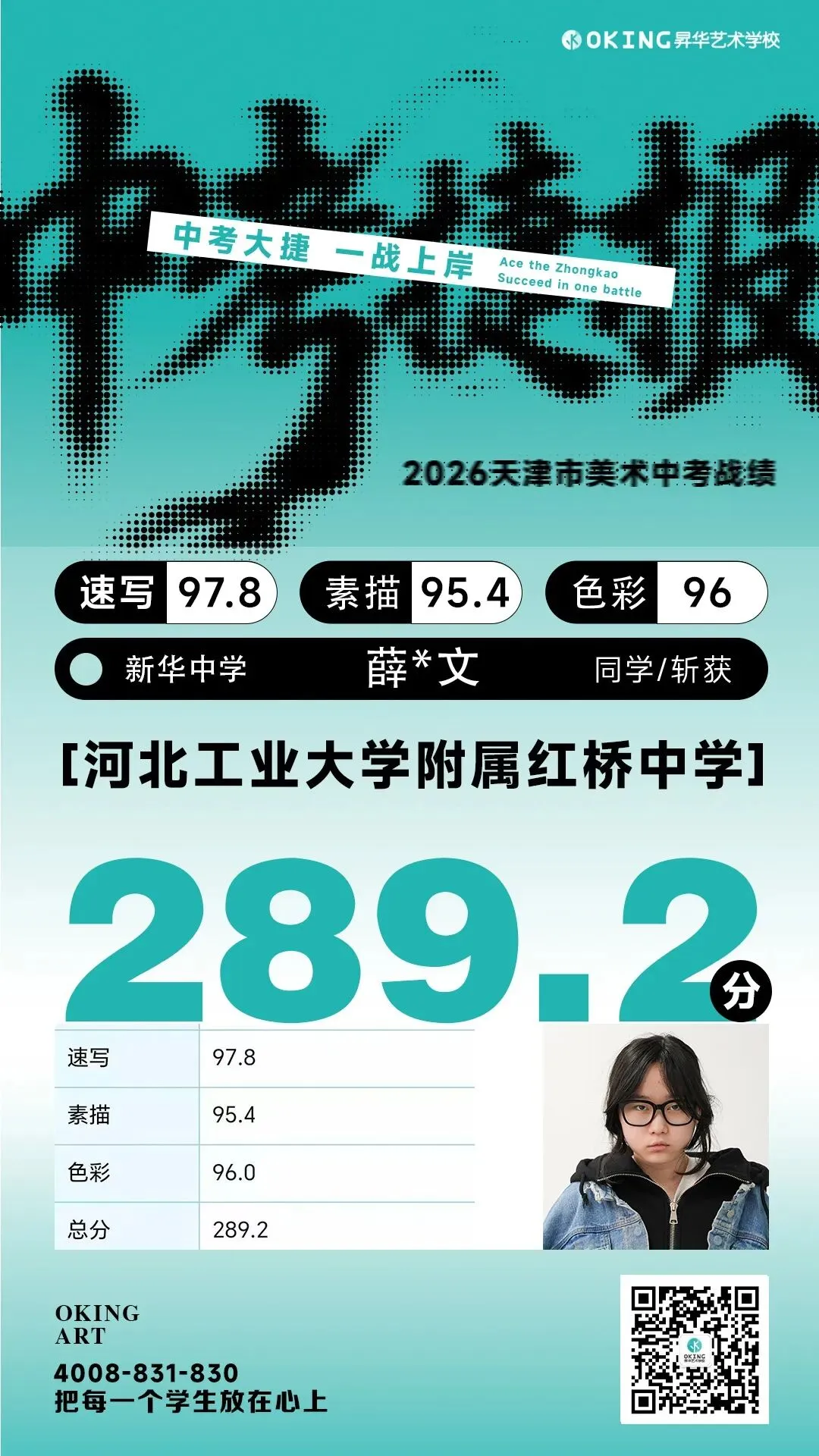 实力霸榜!113人参加美术中考,270分以上41人!85%人突破240分!昇华学子再创辉煌! 第4张