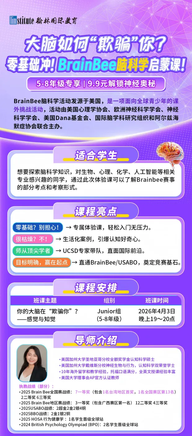 BrainBee全国赛真题考点深度解析与2026备考策略 第6张