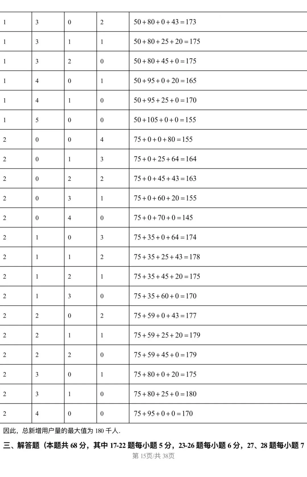 2026北京三中 中考零模 数学试卷+答案 第15张
