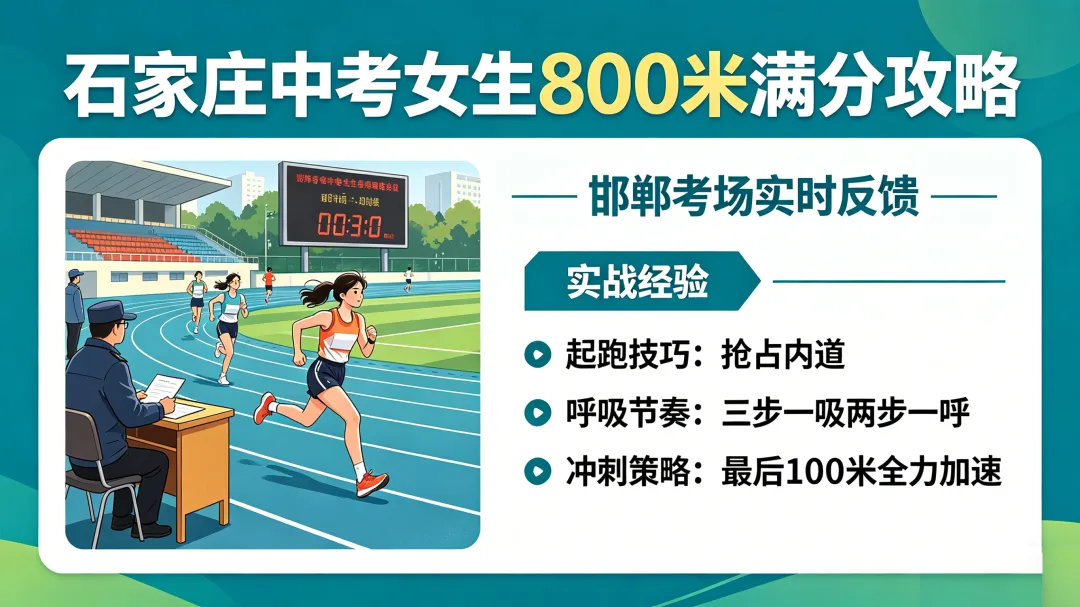 石家庄中考女生800米|3分55秒满分攻略,邯郸考场实时反馈+实战经验直达 第1张