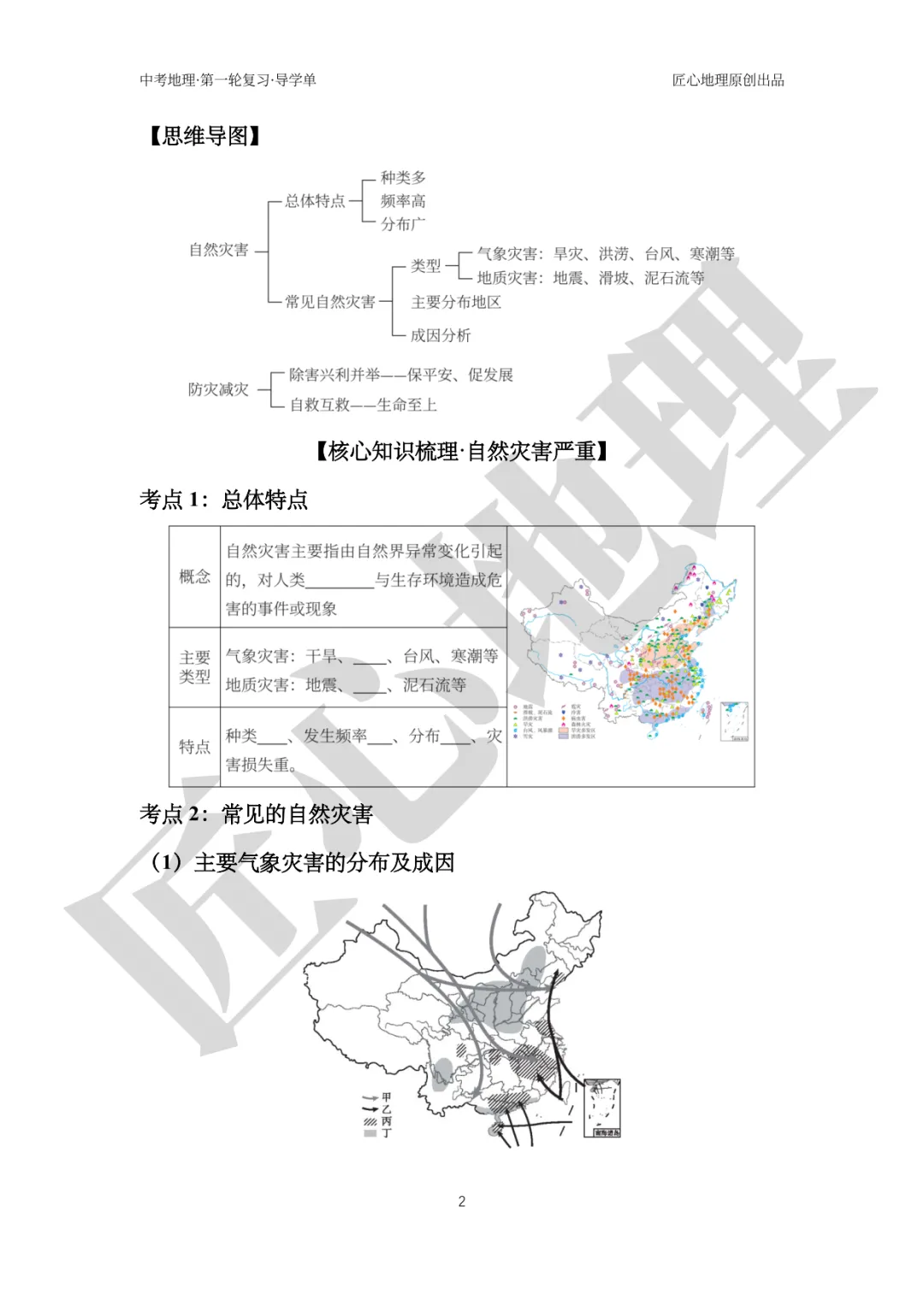 新教材 | 中考一轮复习·自然灾害与防灾减灾(课件+导学单+练习题) 第7张