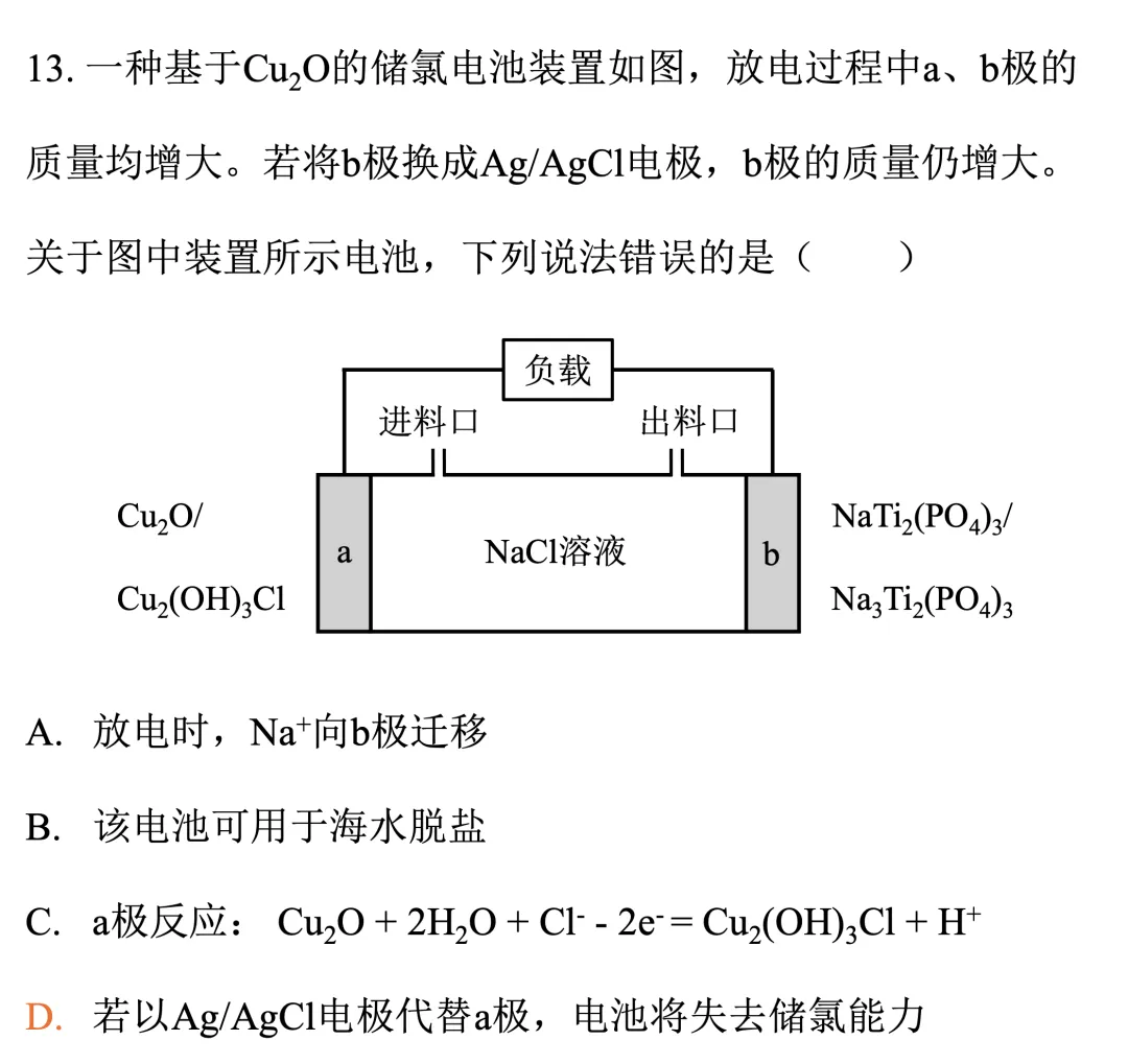 电化学真题梳理 | 氧化(还原)性→电极电势 第1张