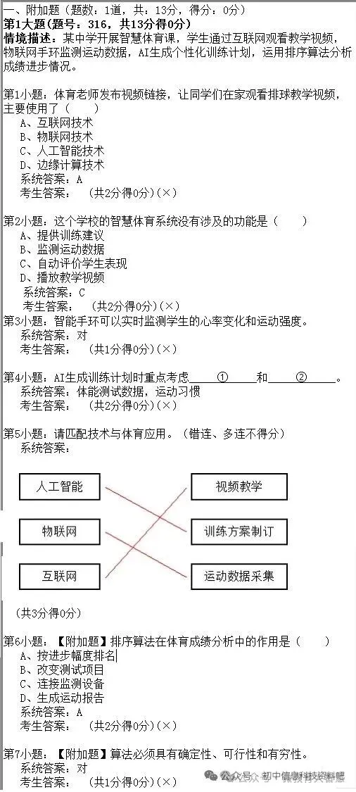 2026年陕西省初中信息科技学业考试题库模拟真题(二) 第6张