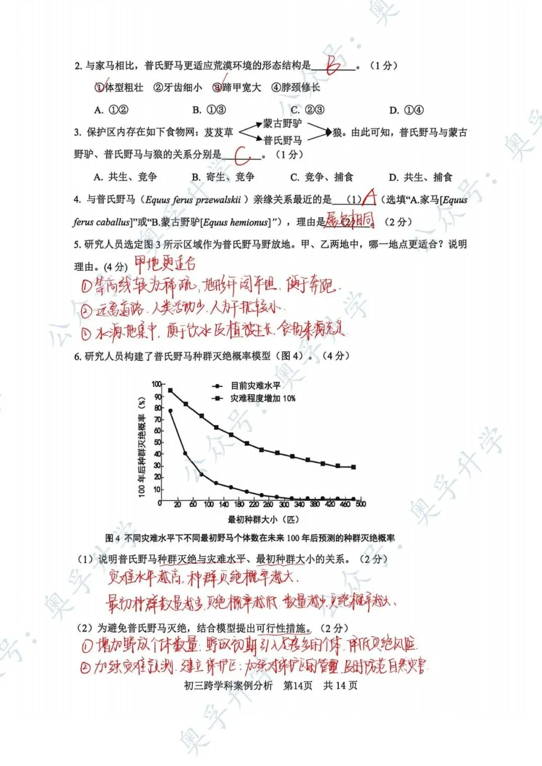 答案全了!2026松江二模全科真题+答案!文末下载 第21张