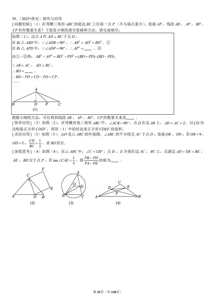 2025年全国中考数学压轴真题专练 第2张