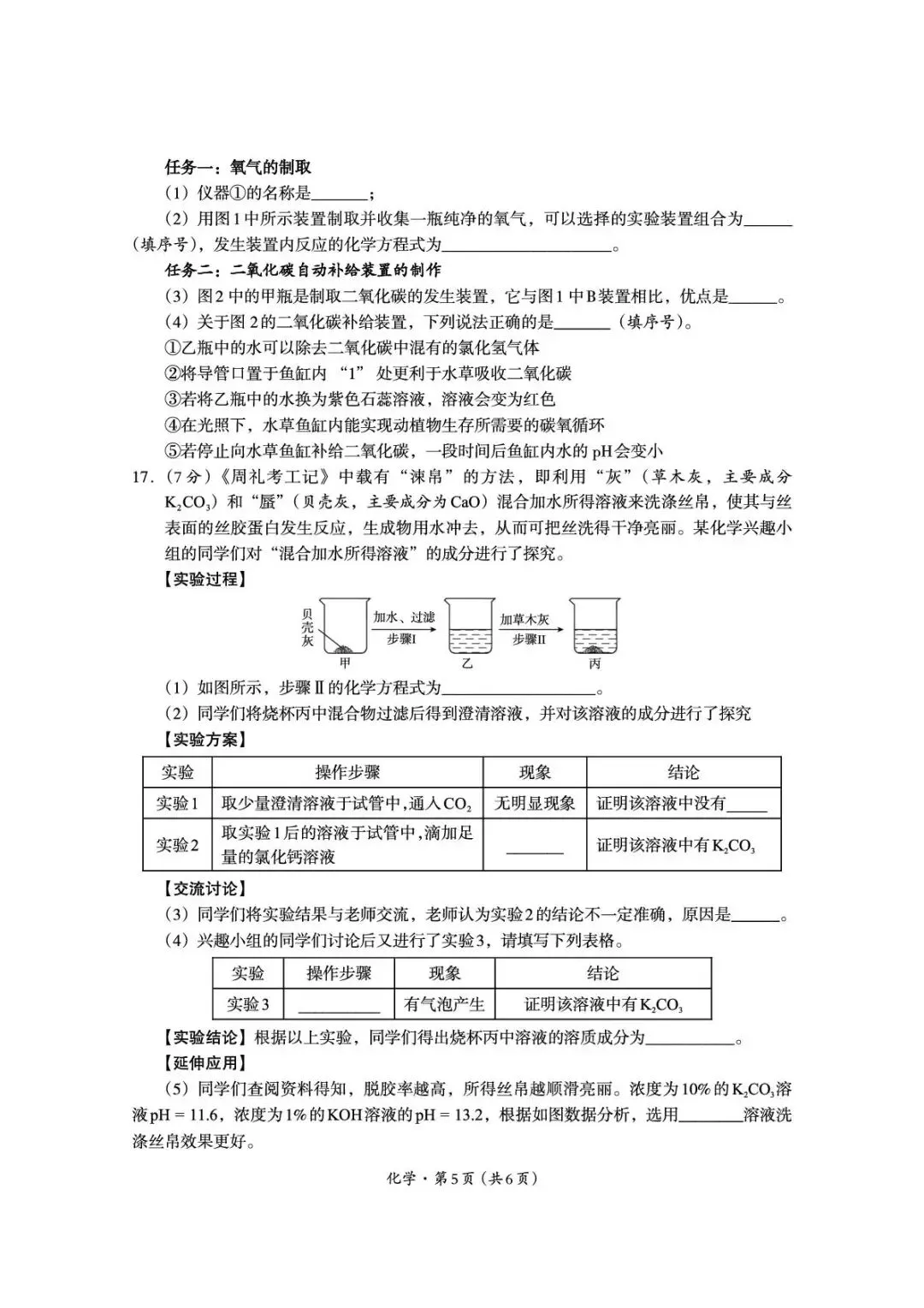 2026年中考模拟考试化学试题13 第5张