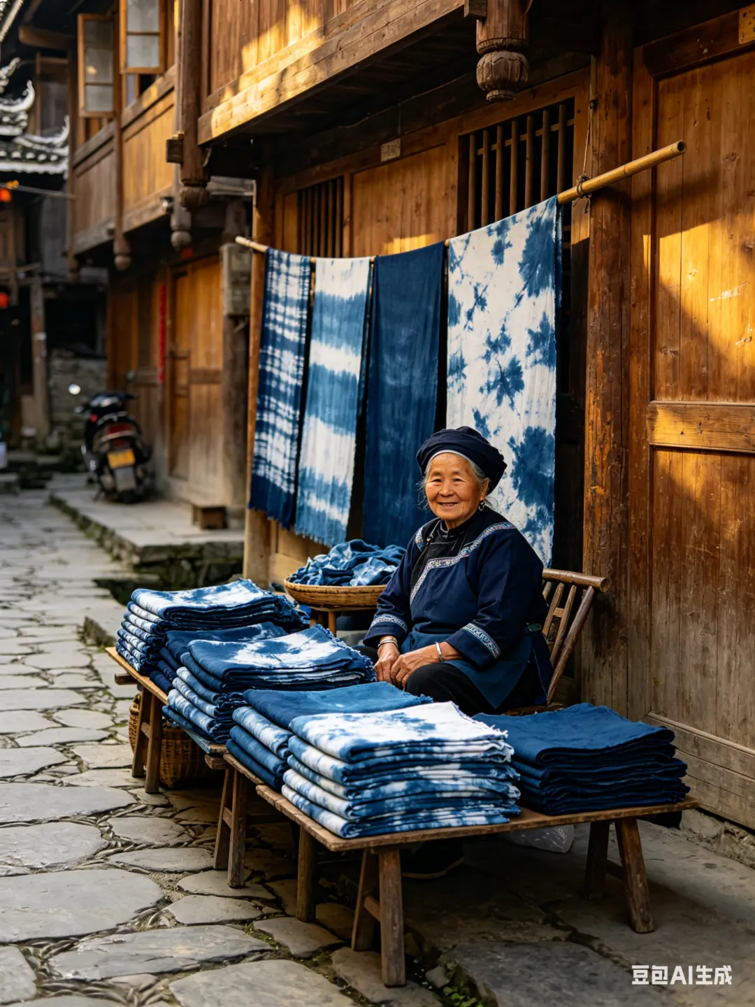 中考满分作文:藏在靛蓝里的温暖 第1张