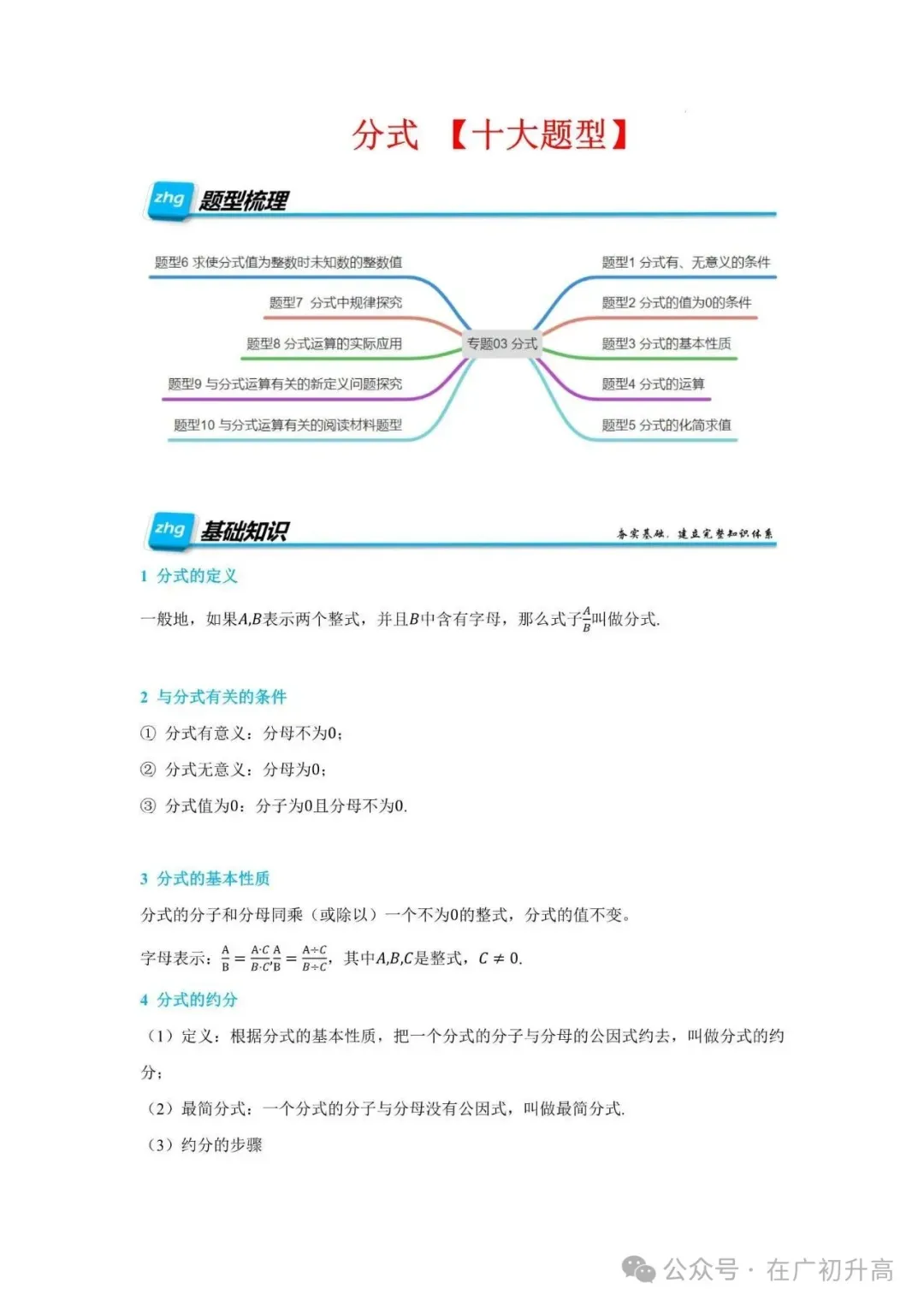 中考数学 | 初中数学分式【十大题型】(解析版) 第2张