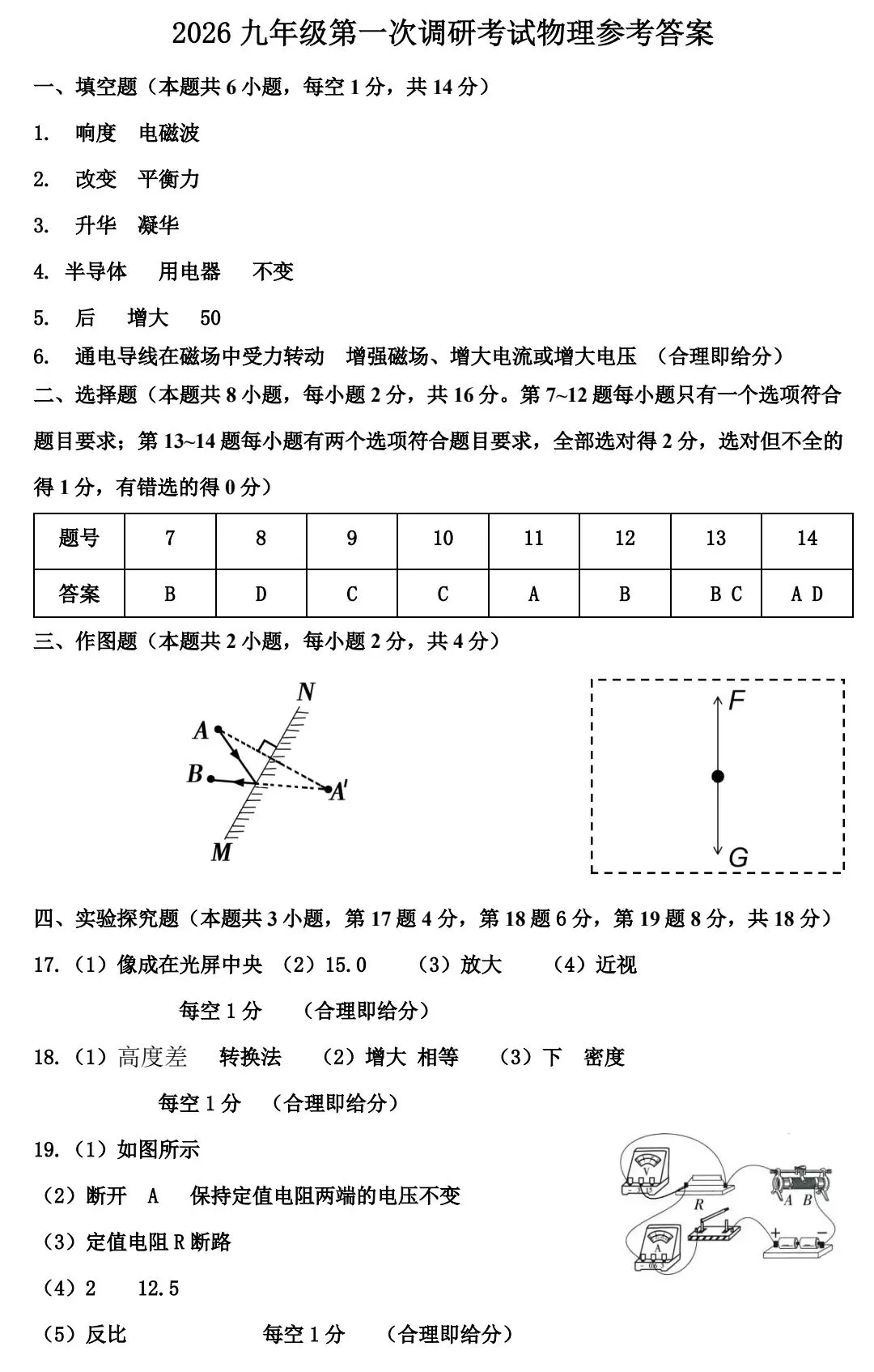2026河南中考物理模拟试卷及答案解析(训练用) 第7张